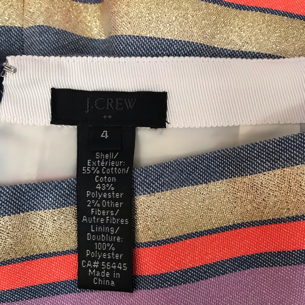 J. Crew Striped Sparkle Mini Skirt 4 - Picture 3 of 3